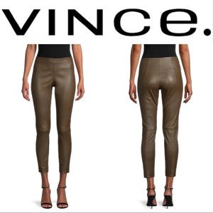 NWT✨VINCE Cropped lamb Leather Pants